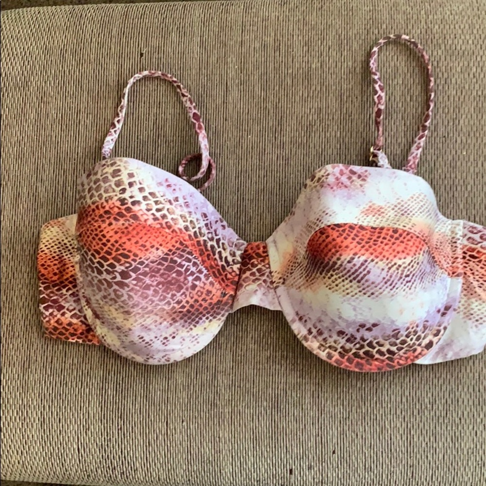 l*space D-cup snake print bikini top